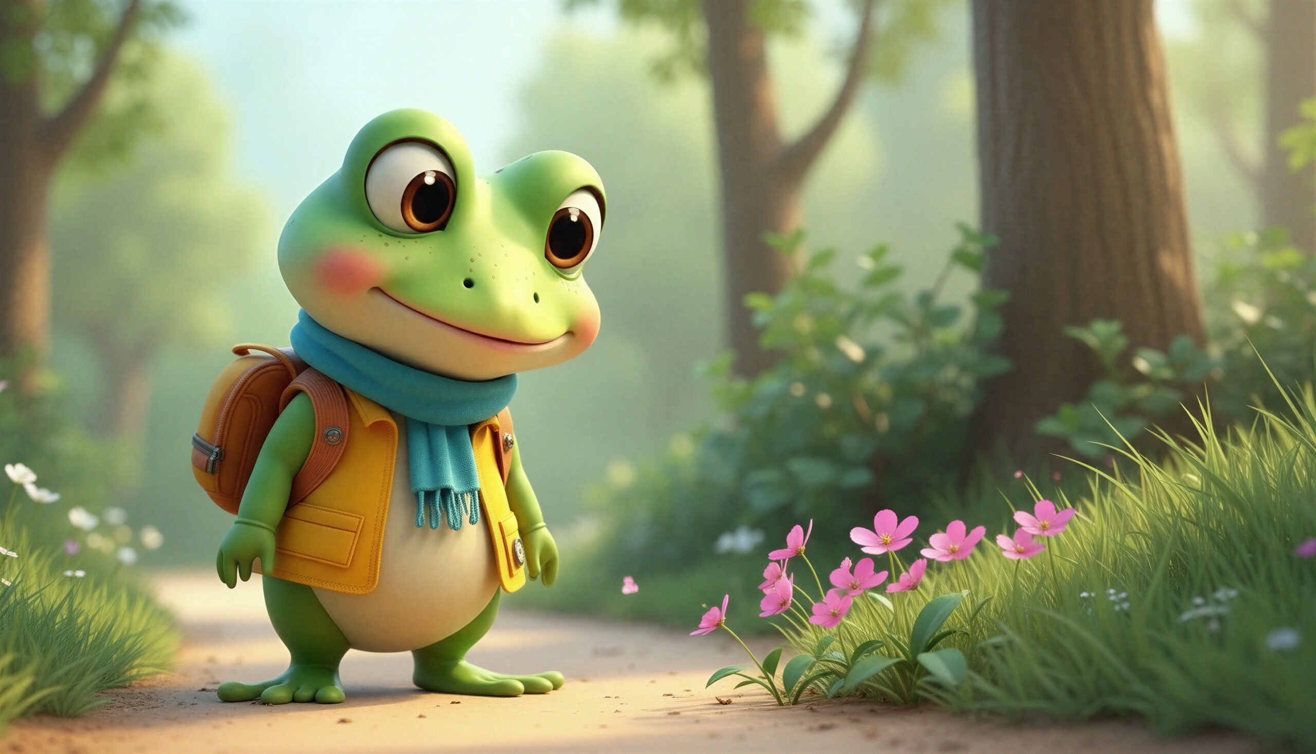 Read more about the article Little Frog Bimo: The Flowers Brought to School