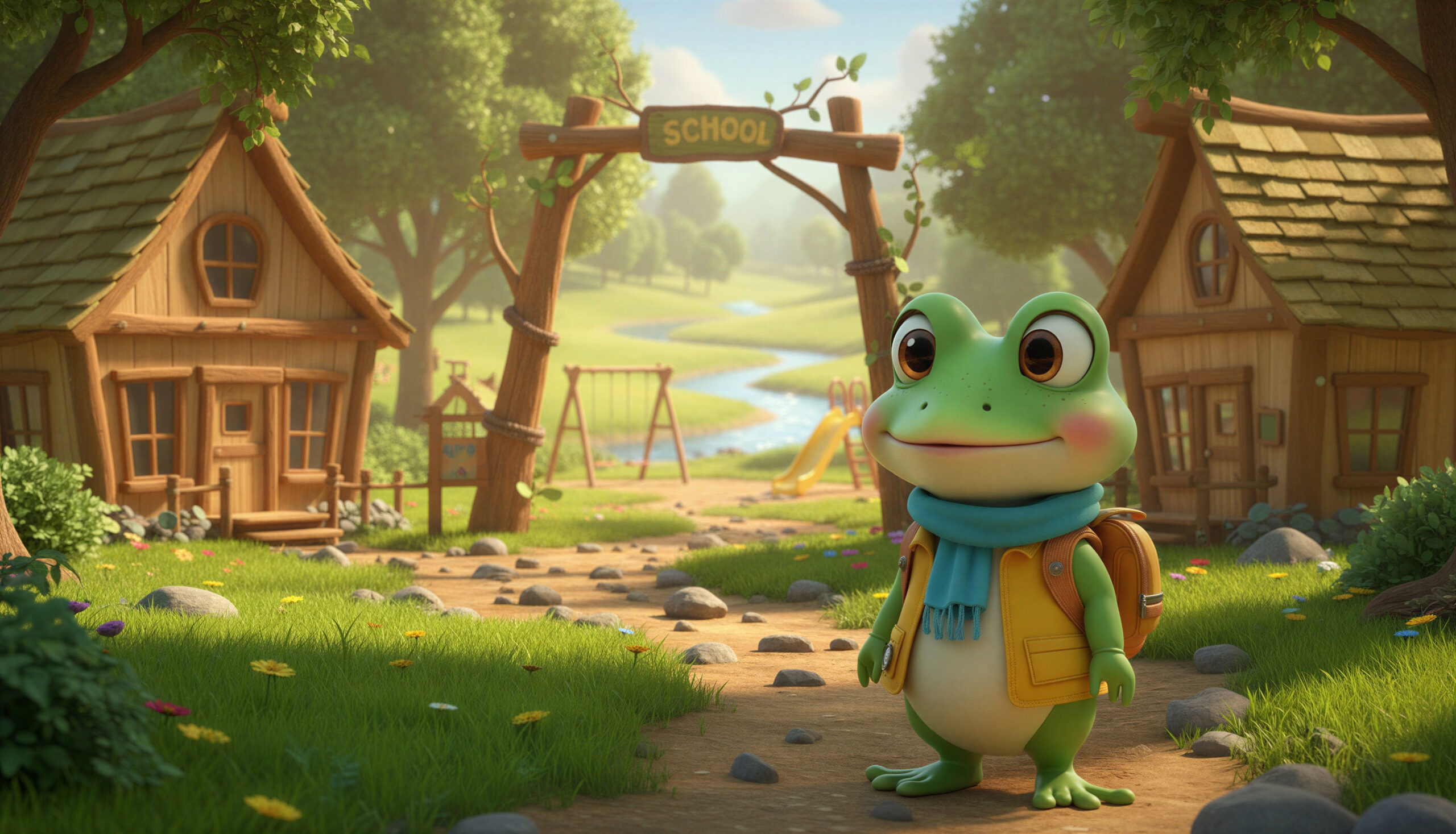 Read more about the article Little Frog Bimo: The First Day at the New School