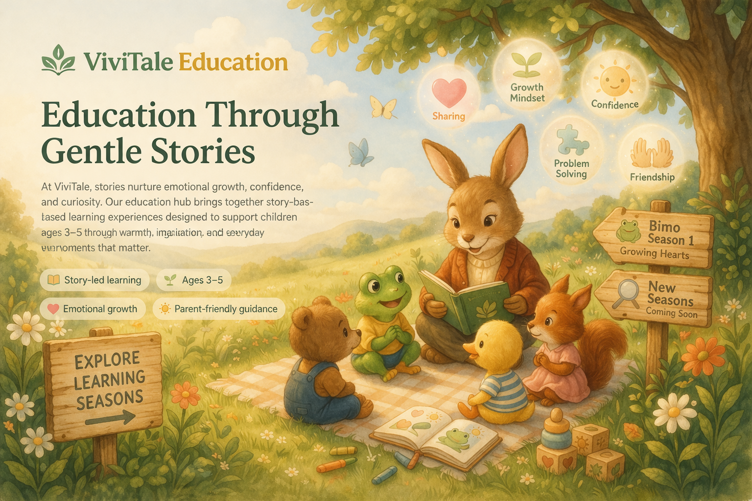 Children's education through gentle storytelling