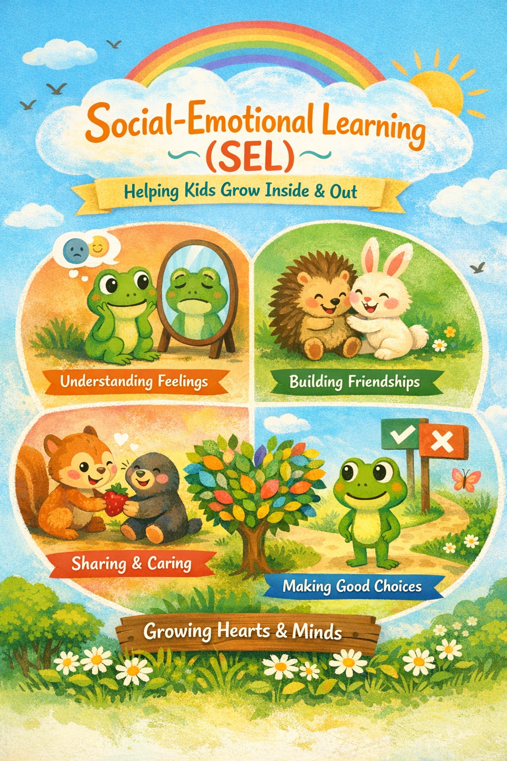 Social-emotional learning illustration for young children